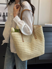  Showlu Fashion Store Women's Bag Spring and Summer Simplicity All-Match Super Hot Straw Woven Bag