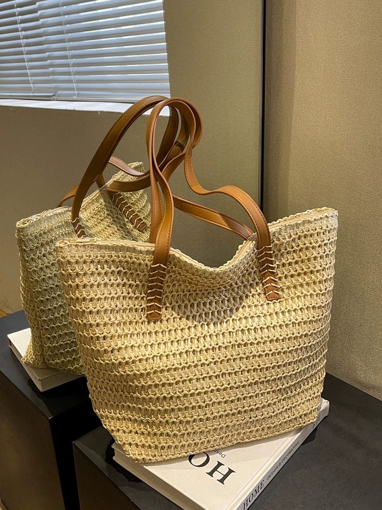  Showlu Fashion Store Women's Bag Spring and Summer Simplicity All-Match Super Hot Straw Woven Bag