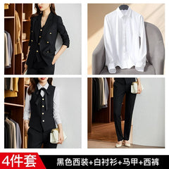 SHOWLU FASHION STORE Women's Coat for Interview Striped Suit