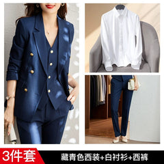 SHOWLU FASHION STORE Women's Coat for Interview Striped Suit