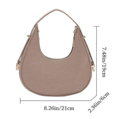 SHOWLU FASHION STORE Women's Crocodile Grain Underarm Bags Felt Fashion Shoulder Bag Cute Simple Handbags Female Purses