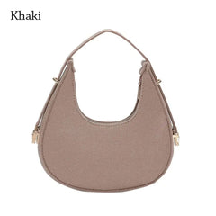 SHOWLU FASHION STORE Women's Crocodile Grain Underarm Bags Felt Fashion Shoulder Bag Cute Simple Handbags Female Purses