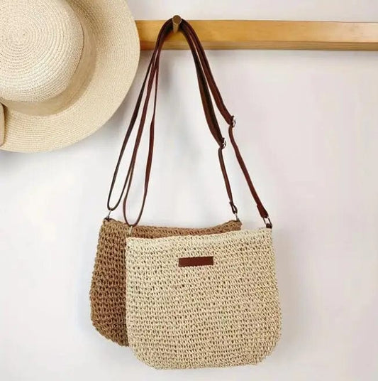  Showlu Fashion Store Women's Straw bag for Summer Woven Shoulder Bags for Women Messenger Bohemian Beach Bags Handbag Vacation