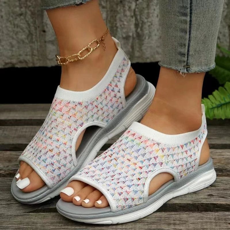  Showlu Fashion Store Women Sandals Classics Summer Sandalias Mujer 2023 Casual Flat Shoes For Women Soft Bottom Summer Footwear Luxury Sandals Female