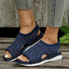  Showlu Fashion Store Women Sandals Classics Summer Sandalias Mujer 2023 Casual Flat Shoes For Women Soft Bottom Summer Footwear Luxury Sandals Female