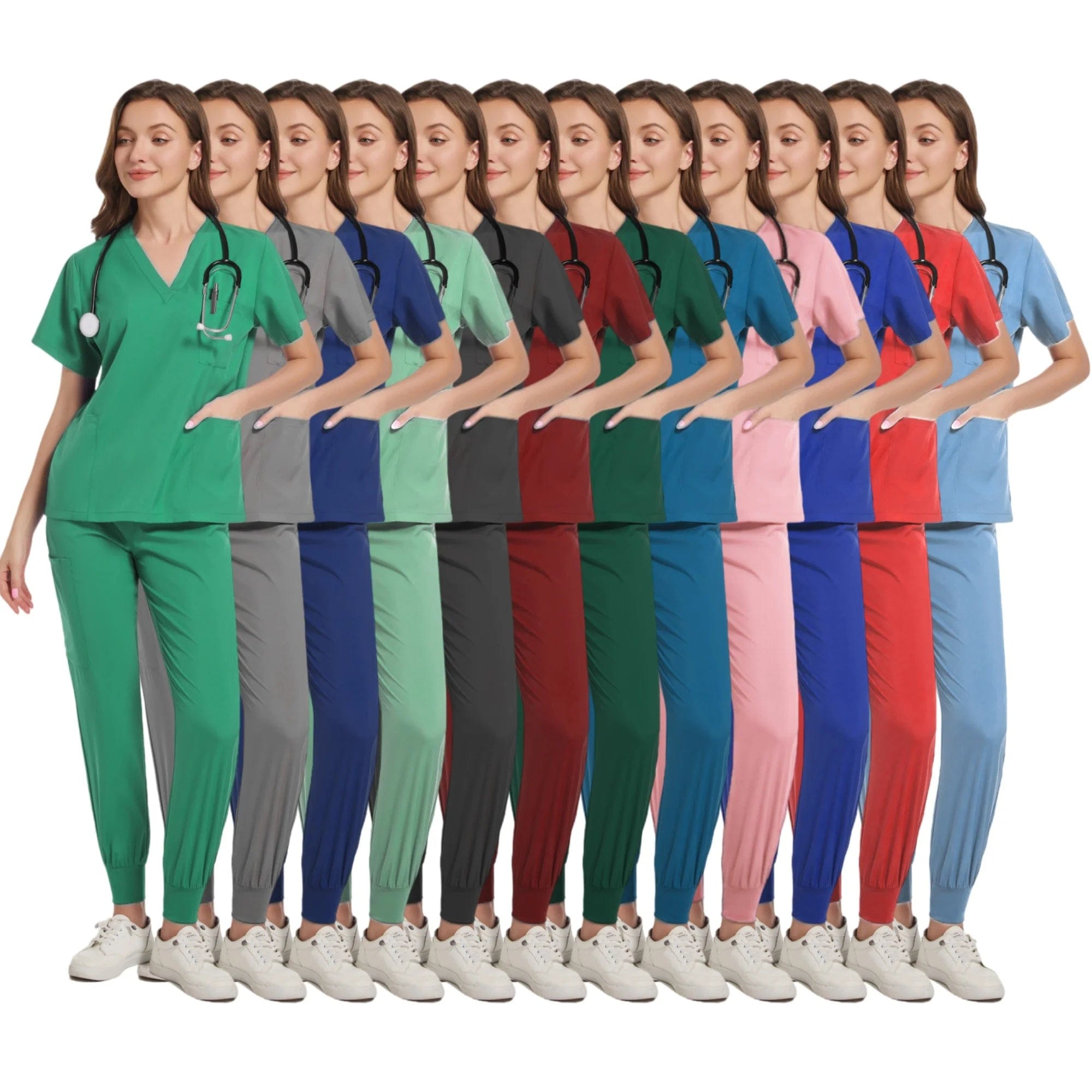 SHOWLU FASHION STORE Women Scrub Set Surgical Nursing Scrub Sets Hospital Uniform Medical Factory Wholesale Uniforms Womens Custom Scrubs