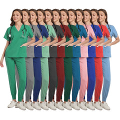 SHOWLU FASHION STORE Women Scrub Set Surgical Nursing Scrub Sets Hospital Uniform Medical Factory Wholesale Uniforms Womens Custom Scrubs