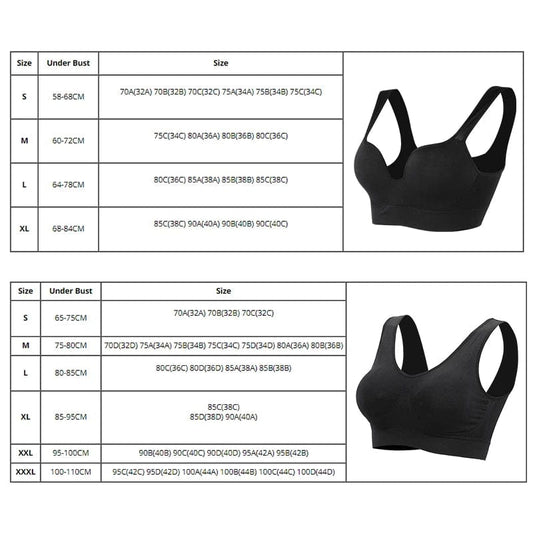 SHOWLU FASHION STORE Women Wireless Sports Bra Fitness Running Vest Gym Workout Underwear Padded Tops Bralette Breathable Brassiere Push Up Bras