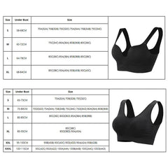 SHOWLU FASHION STORE Women Wireless Sports Bra Fitness Running Vest Gym Workout Underwear Padded Tops Bralette Breathable Brassiere Push Up Bras