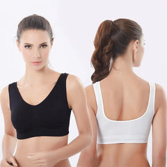 SHOWLU FASHION STORE Women Wireless Sports Bra Fitness Running Vest Gym Workout Underwear Padded Tops Bralette Breathable Brassiere Push Up Bras