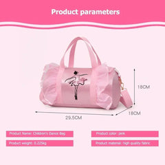 Showlu Fashion Store WUDAOBAO1 2024 New Ballet Dance Bags Pink Girls Sports Dance Kids Backpack Baby Barrels Package Bag Costume Clothes Shoes Dress Handbag