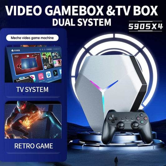  Showlu Fashion Store X10 Video Game Console 4k Gamestick TV BOX 5G Dual System 2.4G Wireless Gamepad PSP N64 PS1 Emulators 128G 10000 Retro Games