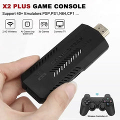  Showlu Fashion Store X2 Plus 256G 50000 Games GD10 Pro 4K Game Stick 3D HD Retro Video Game Console Wireless Controller TV 50 Emulator For PS1/N64/DC