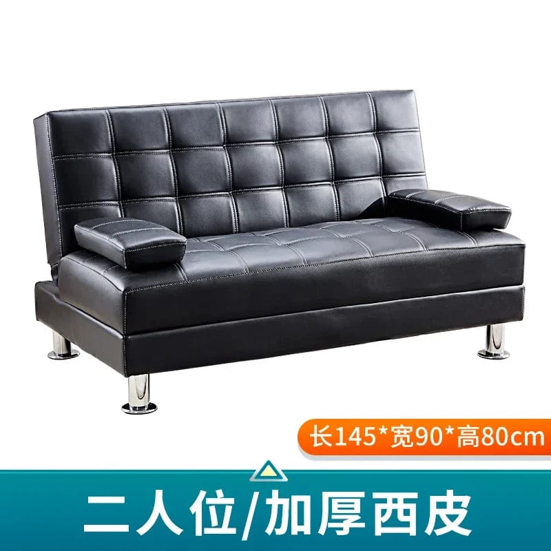 SHOWLU FASHION STORE Xipi for two Office sofa bed folding dual-purpose reclining office small apartment guest sofa black