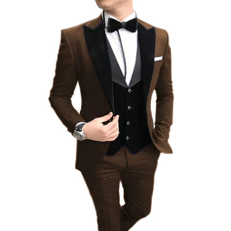 Showlu Fashion Store XL / 10 Banquet Dress Suit Fashion New Arrival Men Suit Three-Piece Suit Fancy Business Suit Bridegroom Wedding Suit