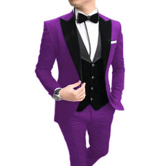 Showlu Fashion Store XL / 11 Banquet Dress Suit Fashion New Arrival Men Suit Three-Piece Suit Fancy Business Suit Bridegroom Wedding Suit