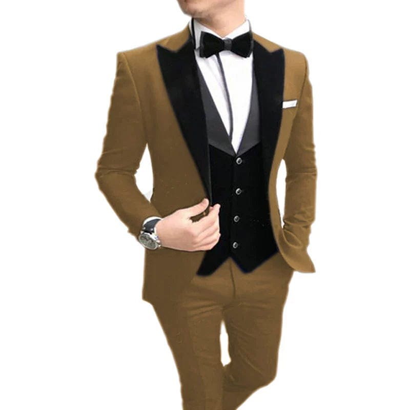 Showlu Fashion Store XL / 12 Banquet Dress Suit Fashion New Arrival Men Suit Three-Piece Suit Fancy Business Suit Bridegroom Wedding Suit