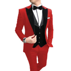 Showlu Fashion Store XL / 3 pieces Banquet Dress Suit Fashion New Arrival Men Suit Three-Piece Suit Fancy Business Suit Bridegroom Wedding Suit