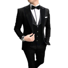 Showlu Fashion Store XL / 4 pieces Banquet Dress Suit Fashion New Arrival Men Suit Three-Piece Suit Fancy Business Suit Bridegroom Wedding Suit