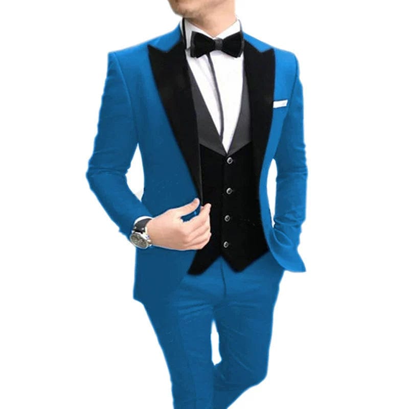 Showlu Fashion Store XL / 6 Banquet Dress Suit Fashion New Arrival Men Suit Three-Piece Suit Fancy Business Suit Bridegroom Wedding Suit