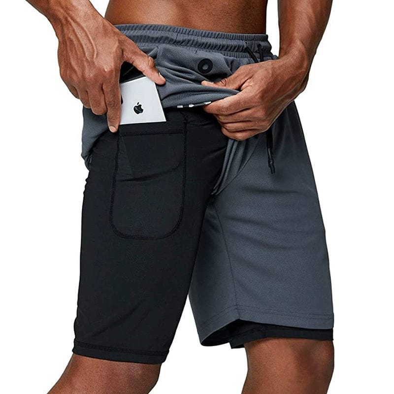 Showlu Fashion Store XL / Gray Crazy Muscle Workout Personalized Trendy Quick-Dry Men's Shorts