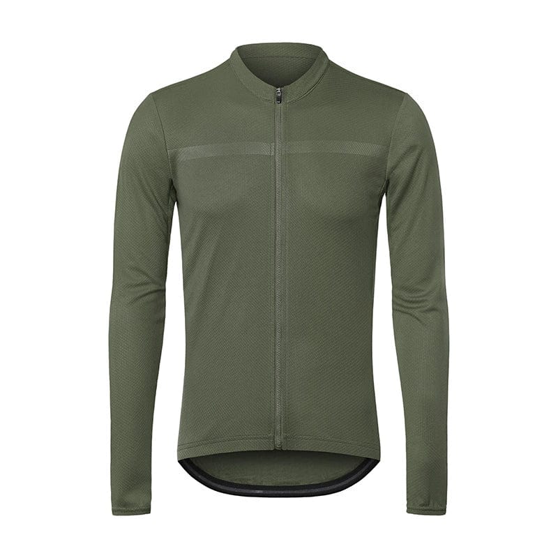 Showlu Fashion Store XXXL / Quick-drying breathable sweat-wicking army green long sleeves 23 Cycling Clothing Men's Bicycle Spring and Summer Long Sleeves Quick-Drying Breathable Road Bike Riding Jacket Mountain Bike Clothes