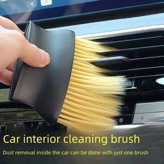 SHOWLU FASHION STORE Yellow Dust brush, automotive supplies, dust removal, air conditioning vents, interior, fine seams, dust cleaning, soft bristled brush,