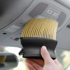 SHOWLU FASHION STORE Yellow Dust brush, automotive supplies, dust removal, air conditioning vents, interior, fine seams, dust cleaning, soft bristled brush,