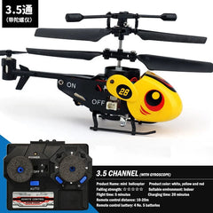  Showlu Fashion Store Yellow High quality 3.5-channel color mini remote control helicopter anti-collision and drop-resistant drone children's toy