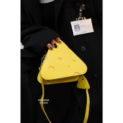  Showlu Fashion Store Yellow Mbsqhna Niche Original Hole Triangle Earphone Bag