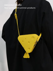  Showlu Fashion Store Yellow Mbsqhna Niche Original Hole Triangle Earphone Bag