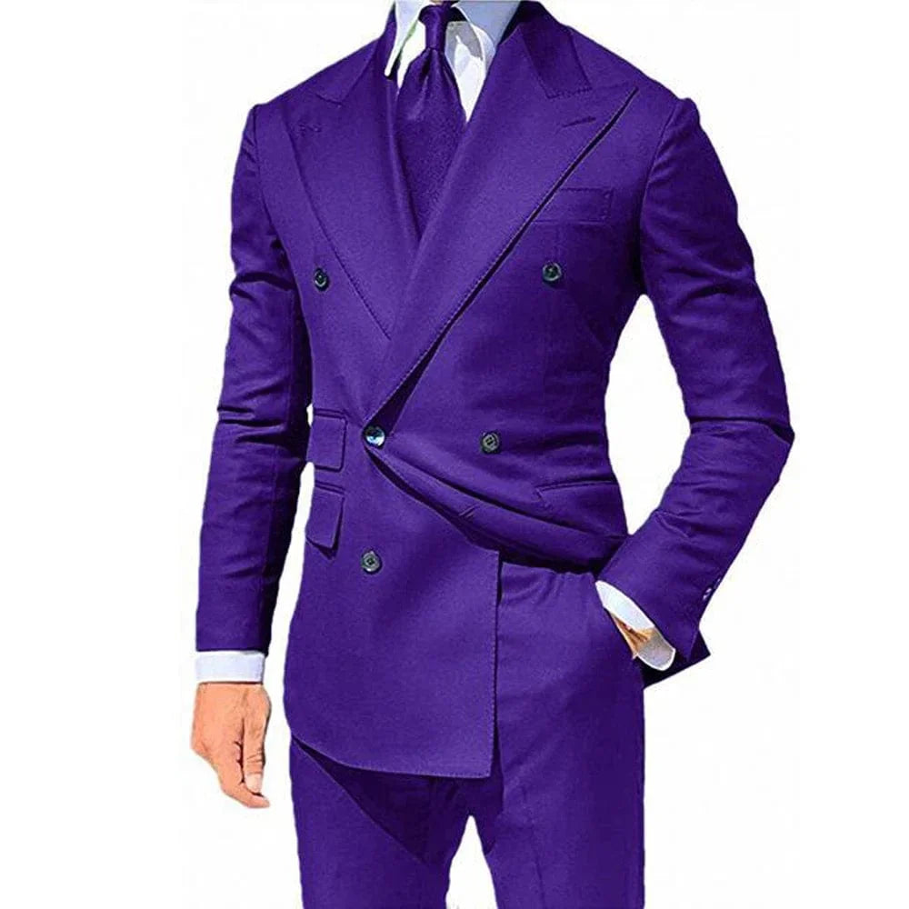 Yellow men's 2-piece skinny fit wedding suit blazer and trousers set by Showlu Fashion Store, perfect for formal occasions.