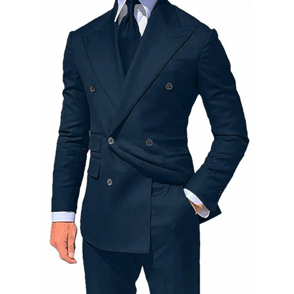 Showlu Fashion yellow men's 2-piece skinny fit wedding suit blazer and trousers, casual yet stylish formal attire for men.