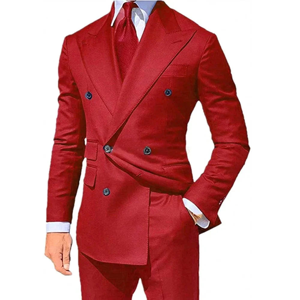 Yellow men's 2-piece skinny fit wedding suit blazer and trousers by Showlu Fashion Store, stylish formal and groom attire.