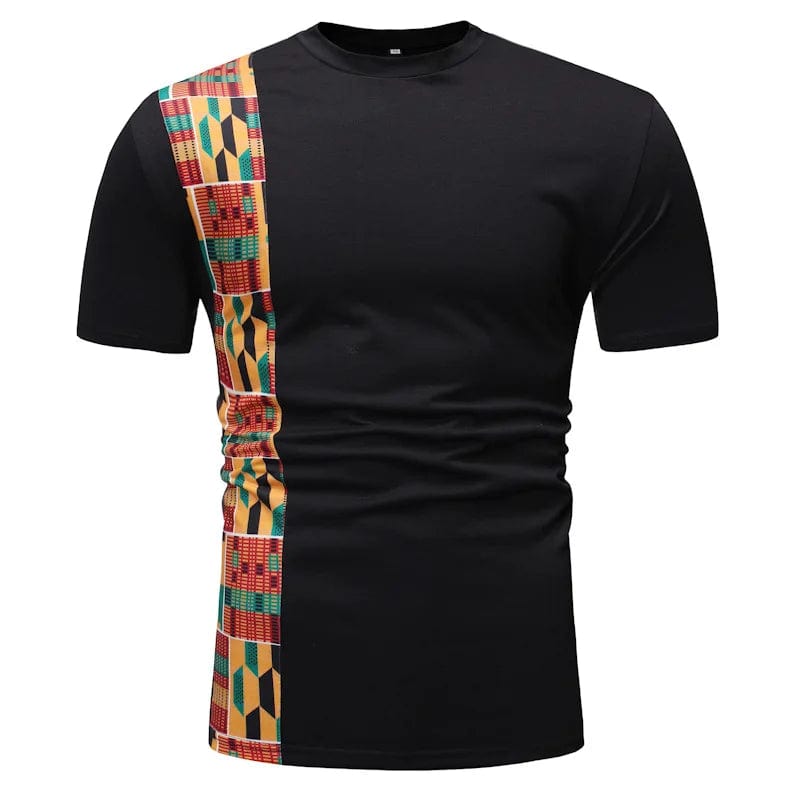  Showlu Fashion Store YS02 black / XXL White Patchwork African Dashiki T Shirt