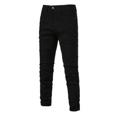 Showlu Fashion Store ZH106-Black / 36 AIOPESON 2023 Autumn Denim Jeans Pants Men Slim Fit Straight Jeans for Men Quality Cotton Business Casual Wear Mens Denim Pants