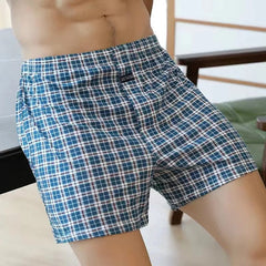 Showlu Fashion Store zll / M / 1pc Allo pants plus size boxer briefs for men cotton slacks all high-waisted boxers Big Underpants Pajama Bottoms at home High waist