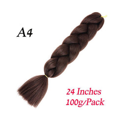 Showlu Store Nation 0 1B/27HL / 24inches / 1Pcs/Lot Synthetic 24Inch 100G Wholesale Single Ombre Color Glowing Hair Extension Twist Jumbo Braids Kanekalon Hair For Women