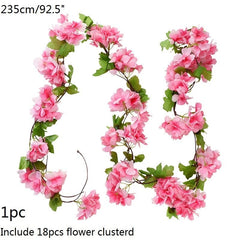 Showlu Store Nation 0 1pc-Cherry-B05 Wedding Arch Flower Decoration with Artificial Wisteria Vine