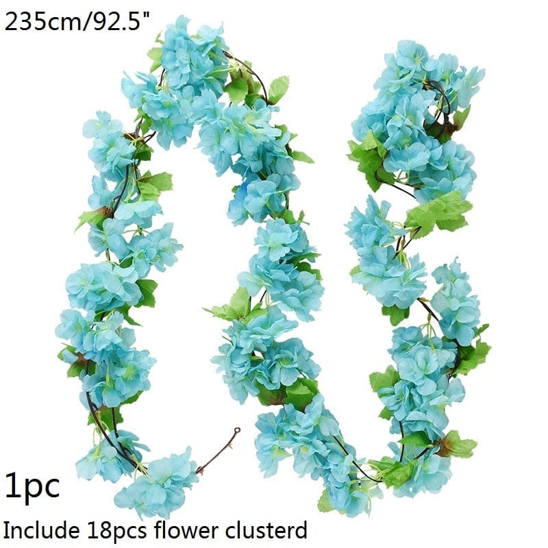 Showlu Store Nation 0 1pc-Cherry-B06 Wedding Arch Flower Decoration with Artificial Wisteria Vine