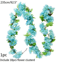 Showlu Store Nation 0 1pc-Cherry-B06 Wedding Arch Flower Decoration with Artificial Wisteria Vine