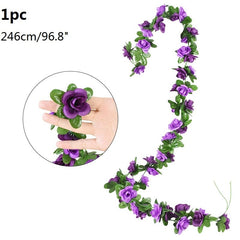 Showlu Store Nation 0 1pc-Rose-B02 Wedding Arch Flower Decoration with Artificial Wisteria Vine