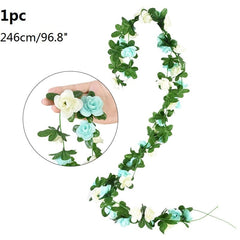 Showlu Store Nation 0 1pc-Rose-B04 Wedding Arch Flower Decoration with Artificial Wisteria Vine