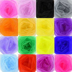 Showlu Store Nation 0 5/10m Wedding Decoration Tulle Roll Crystal Organza Sheer Fabric For Birthday Party Backdrop Wedding Chair Sashes Decor Yarn