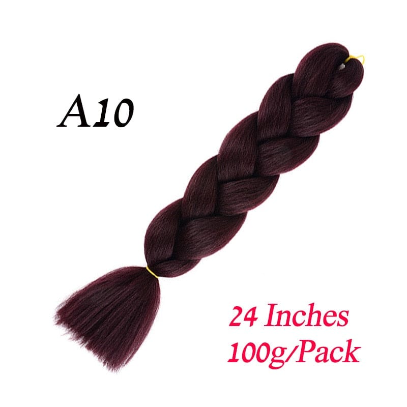 Showlu Store Nation 0 A10 / 24inches / China|1Pcs/Lot Lihui 24&quot; Synthetic Braiding Hair Ombre Braiding Hair Packs Jumbo Braid Hair For Women Wholesale DIY Hairstyle Blue Grey