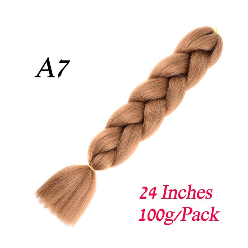 Showlu Store Nation 0 A7 / 24inches / China|1Pcs/Lot Lihui 24&quot; Synthetic Braiding Hair Ombre Braiding Hair Packs Jumbo Braid Hair For Women Wholesale DIY Hairstyle Blue Grey