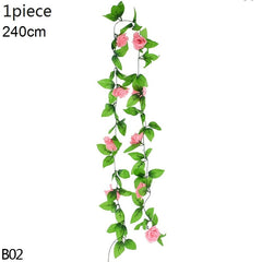 Showlu Store Nation 0 B02-1pcs-pink Wedding Arch Flower Decoration with Artificial Wisteria Vine