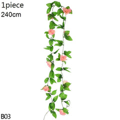 Showlu Store Nation 0 B03-1pcs-peach Wedding Arch Flower Decoration with Artificial Wisteria Vine