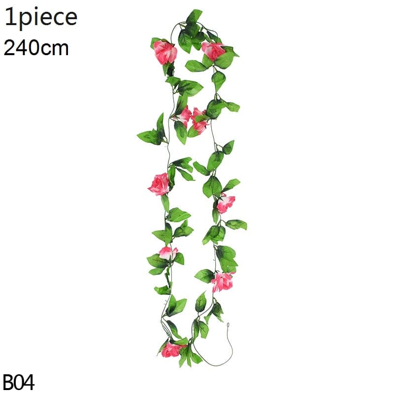 Showlu Store Nation 0 B04-1pcs-white red Wedding Arch Flower Decoration with Artificial Wisteria Vine