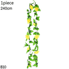 Showlu Store Nation 0 B10-1pcs-yellow Wedding Arch Flower Decoration with Artificial Wisteria Vine